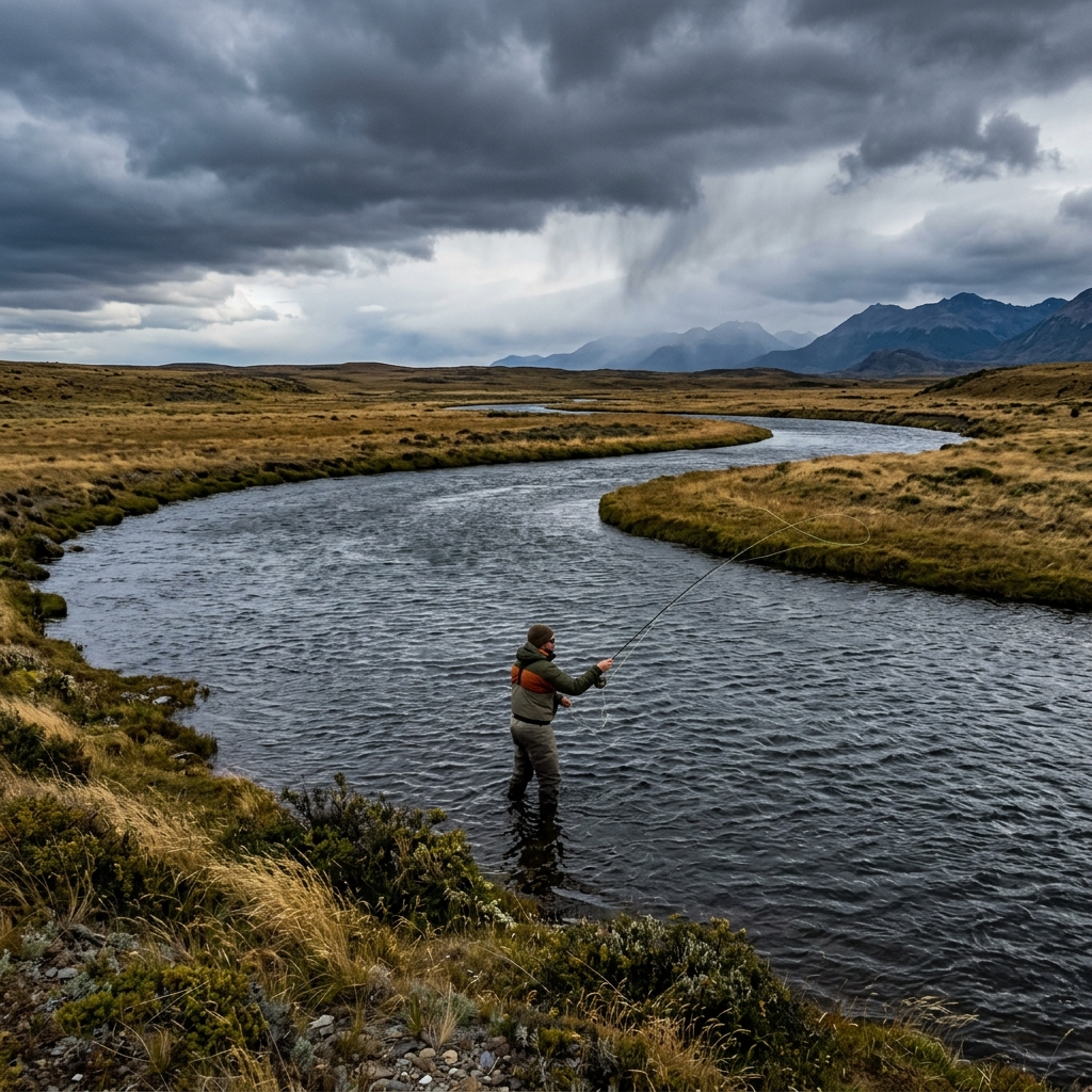 Pesca con mosca en la Región de Magallanes